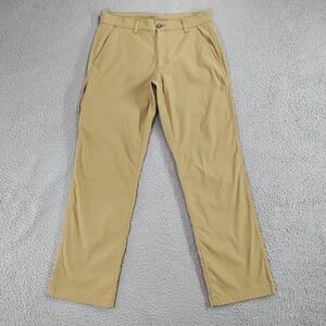 Eddie Bauer Pants Mens 33x32 Tan Travex Tech Mid-Rise Straight Leg Stretch Chino